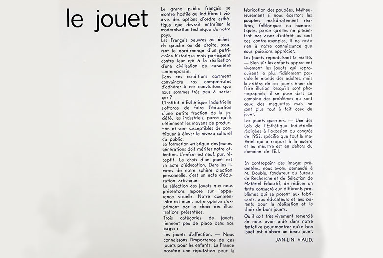 <p>Esthétique Industrielle n°61, « Le Jouet », mai - août 1963</p>